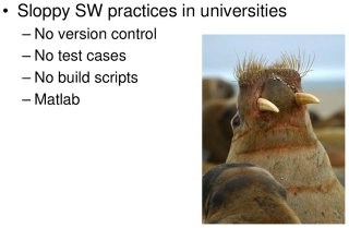Poor software practices in universities make the walrus angry