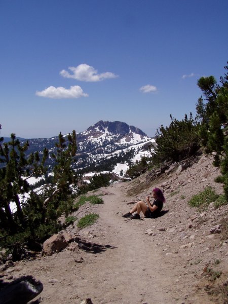 Loomis Peak, seen from the trail to Lassen Peak