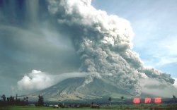 Pyroclastic flows descending Mt. Mayon, Philippines, September 1984