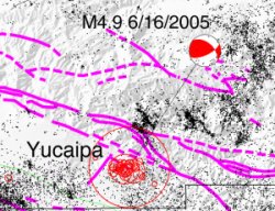 focal mechanism for 6/16/2005 M 4.9 Yucaipa event
