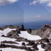 view from the top of Lassen Peak, looking west, into the caldera